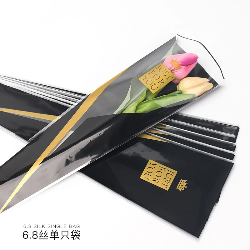 【束漫花艺】皇冠系列透明防水鲜花玫瑰花束单支袋花艺包花资材