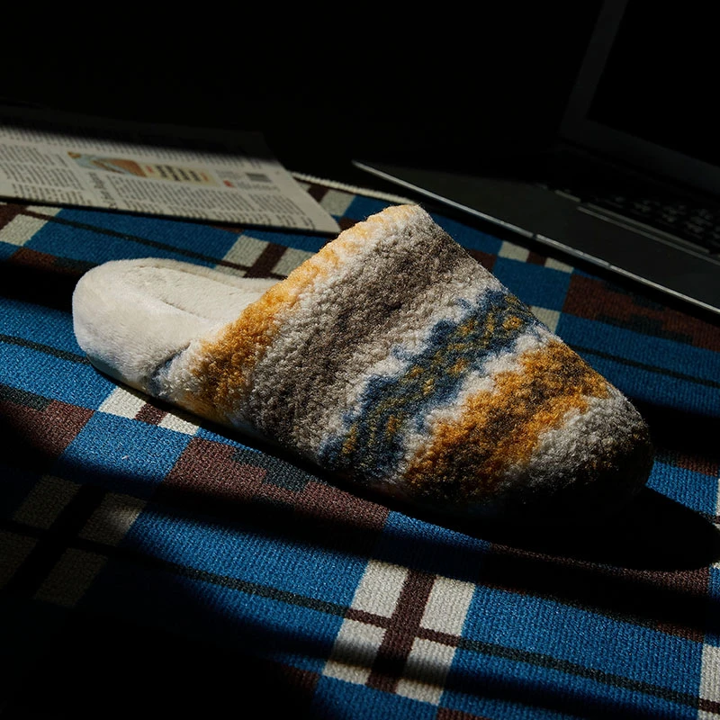 【qianqian】质感很好！~格子家居盆底棉拖鞋