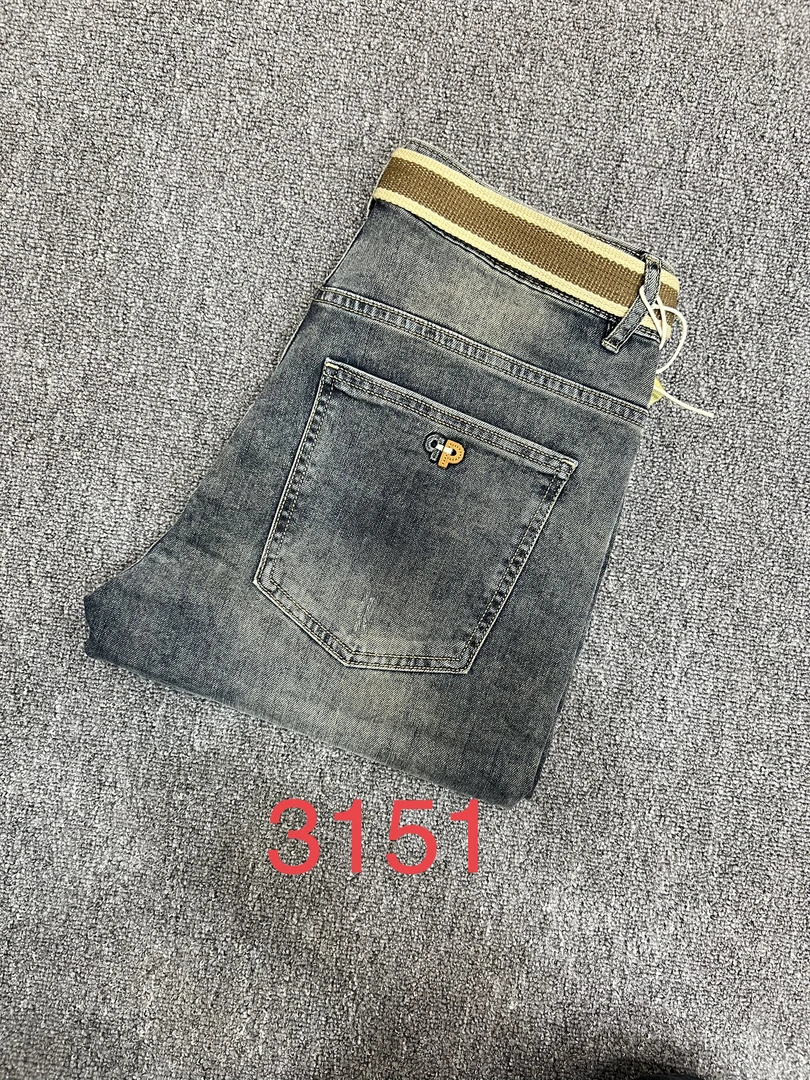 男牛仔裤子潮流牛仔裤男士百搭时尚休闲修身水洗蓝色简约弹力