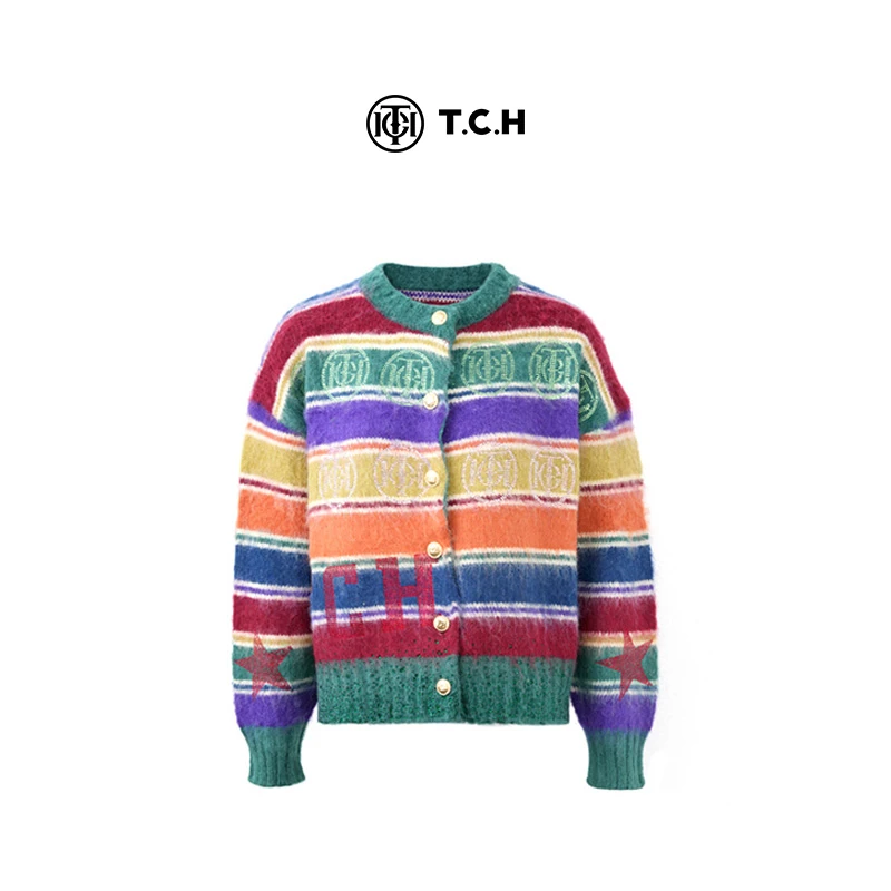 私服-TCH老钱风针织开衫T72C43E5041