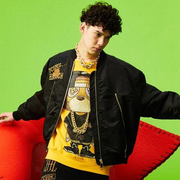 TCH轻奢烫钻工艺夹克大拉链休闲字母情侣款外套T66D166050私服tch