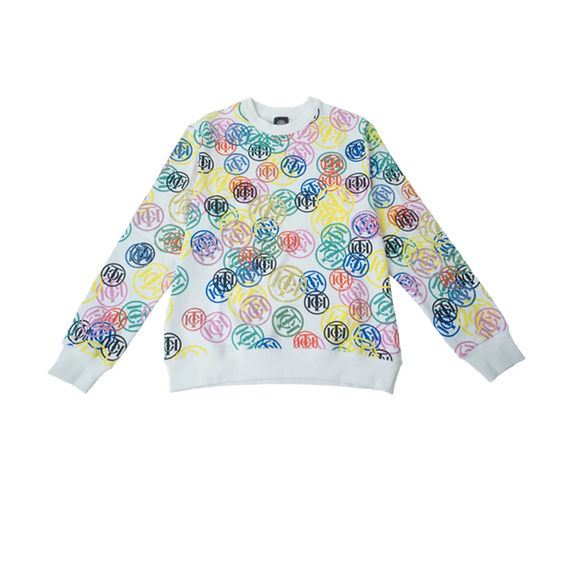 TCH轻奢烫钻时尚休闲慵懒风情侣款圆领卫衣女T72A11E6009私服tch