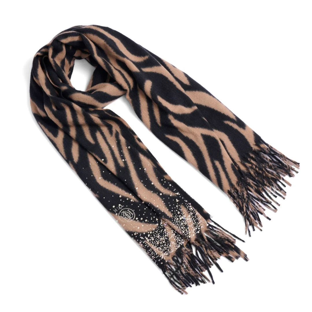 ZSY-TCH潮牌烫钻秋冬时尚格纹百搭保暖围巾T72C45E5002