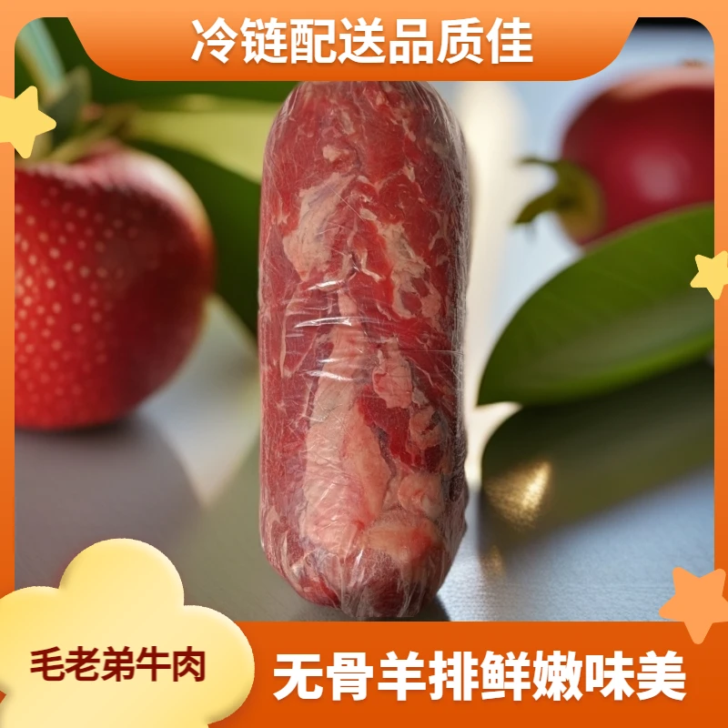 无骨羊前腿排肉 纯干原切 肉质鲜嫩 膻味小 可切片 顺丰包邮冷链