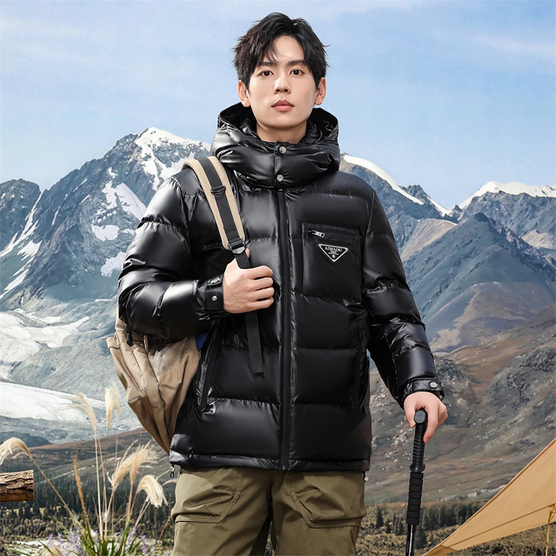 【崔万志工厂 】肤感休闲时尚高端气质防风保暖男款羽绒服12808