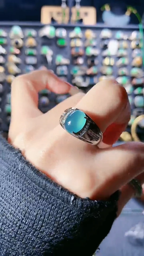 【闪购商品】翡翠戒指银S925镶嵌戒指