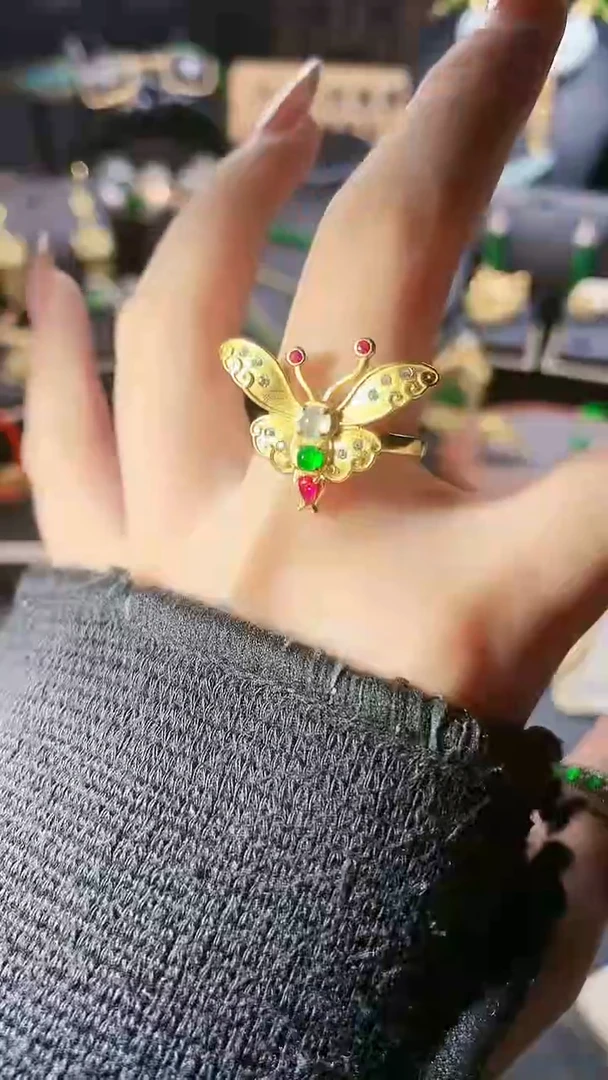 【闪购商品】翡翠戒指银S925镶嵌戒指