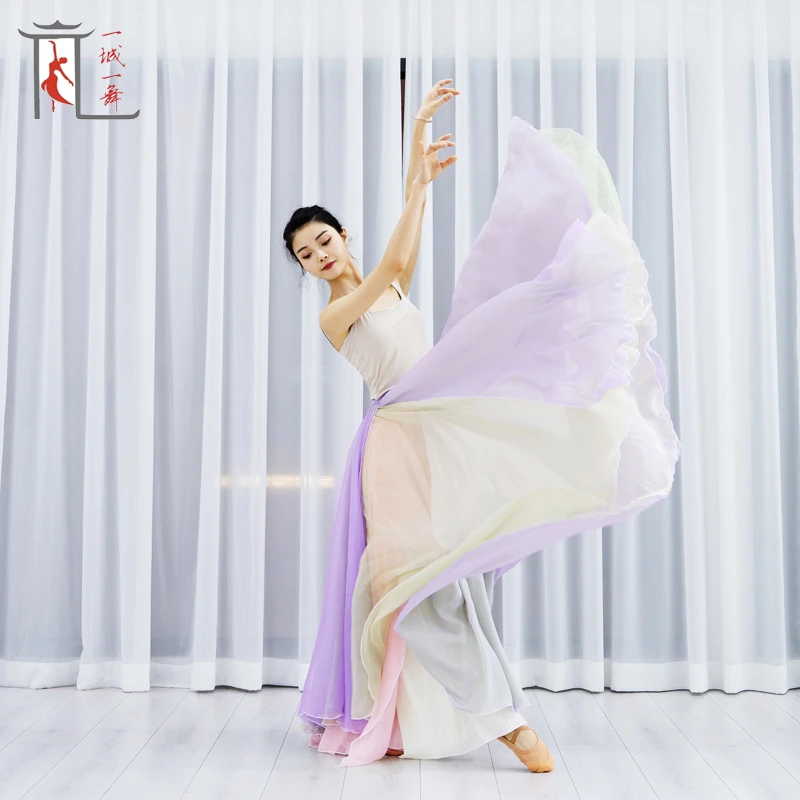 一城一舞大摆裙720度飘逸仙女古典舞蹈服身韵现代舞演出服半身裙