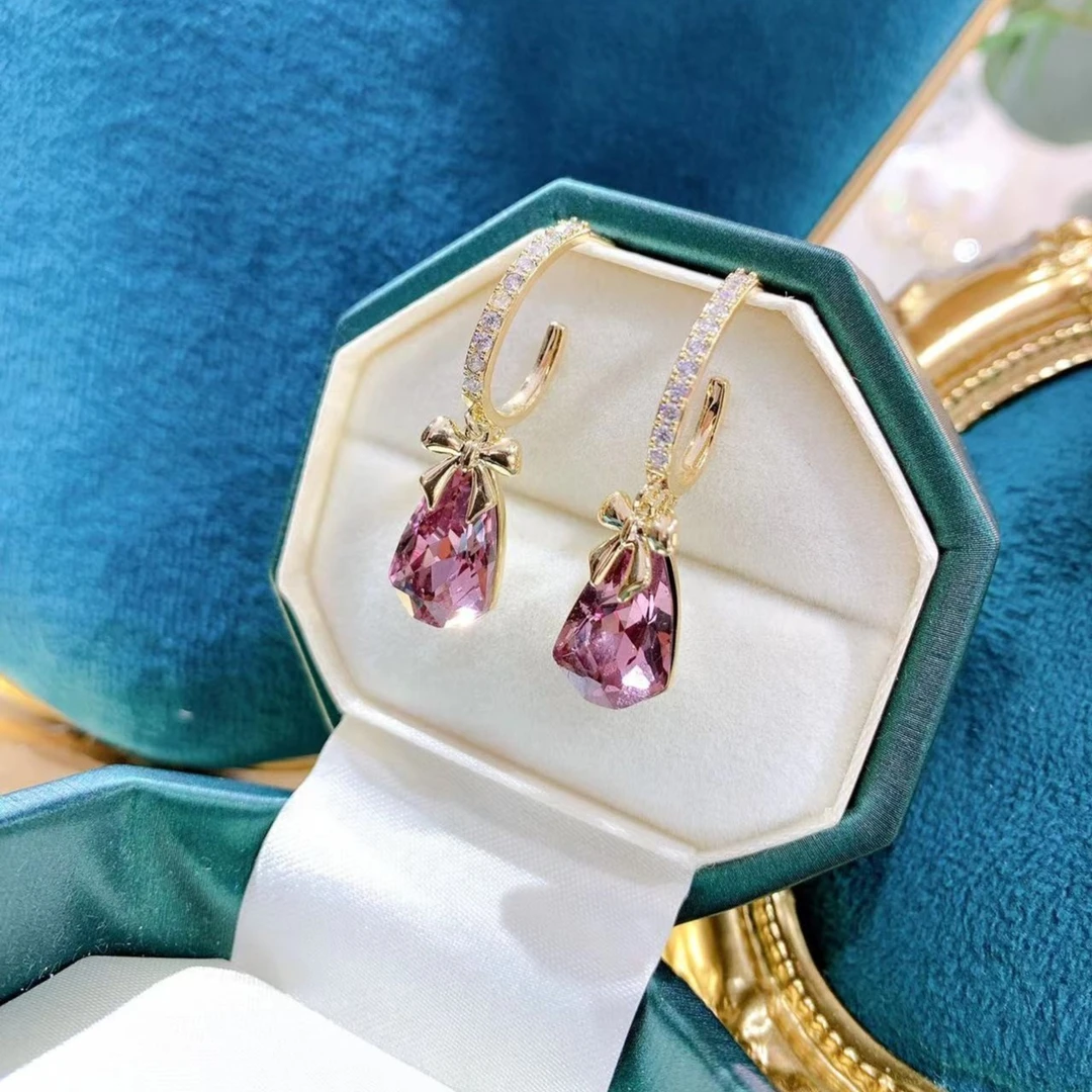 FF定制款    蝴蝶紫罗兰精品耳环C圈设计彩色