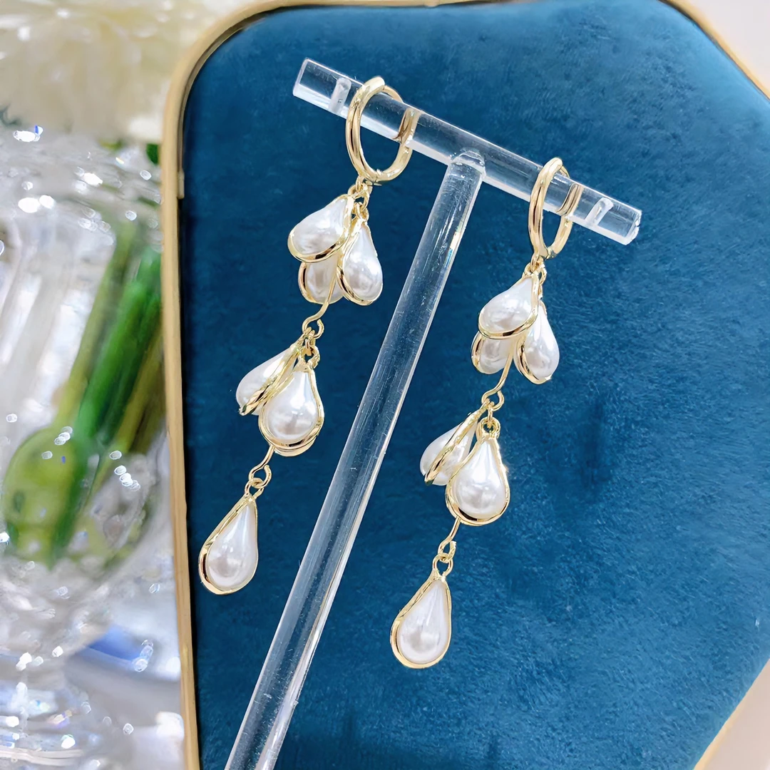 FF定制款 【铃兰花】流优雅苏耳环巨好看法式耳环