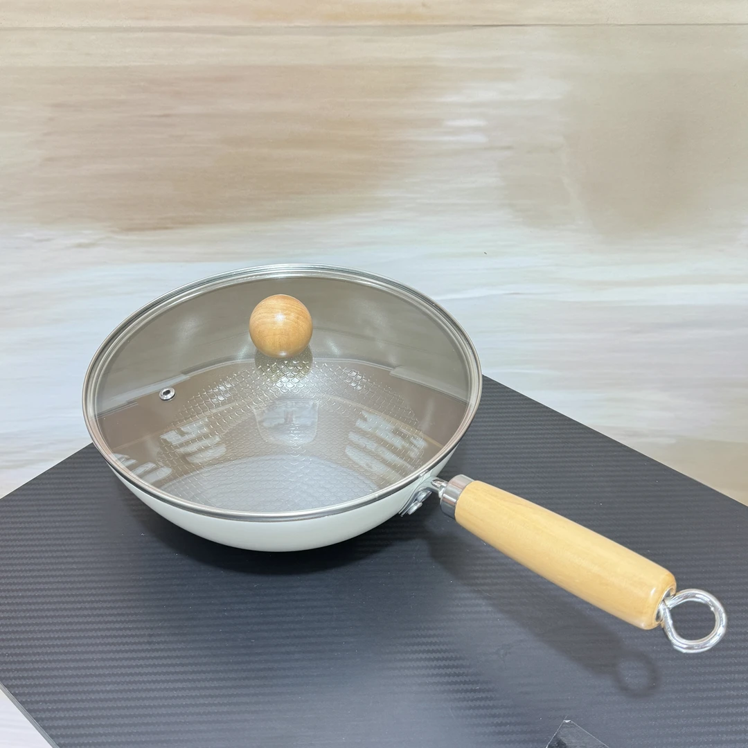 家用炒锅不粘锅龙麟小钛锅