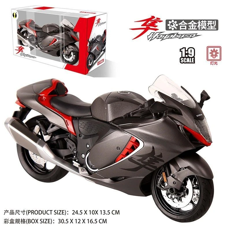 正版1/9铃木GSX1300R隼合金摩托车模型重型机车大号仿真车5032