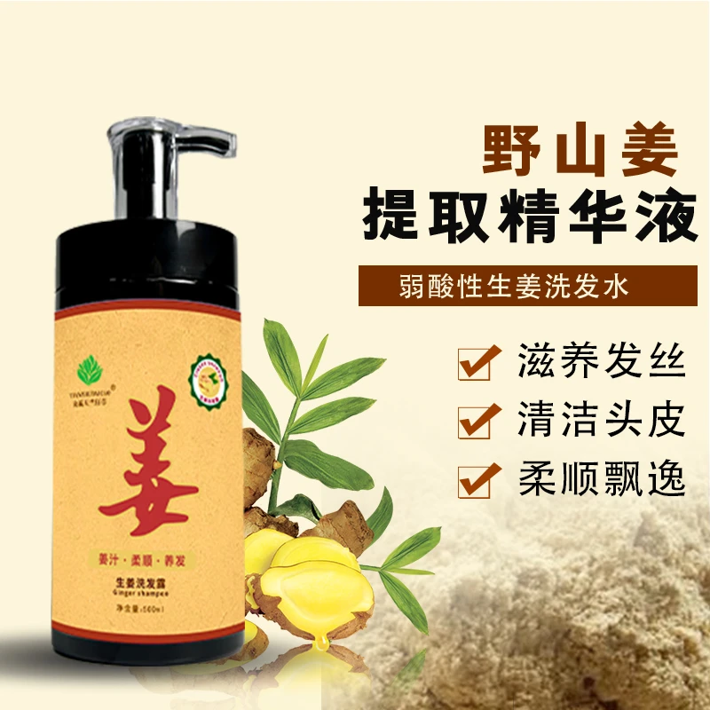 天竺佰草弱酸生姜护色健发滋润滋养生姜洗发水锁色柔顺飘逸洗发水