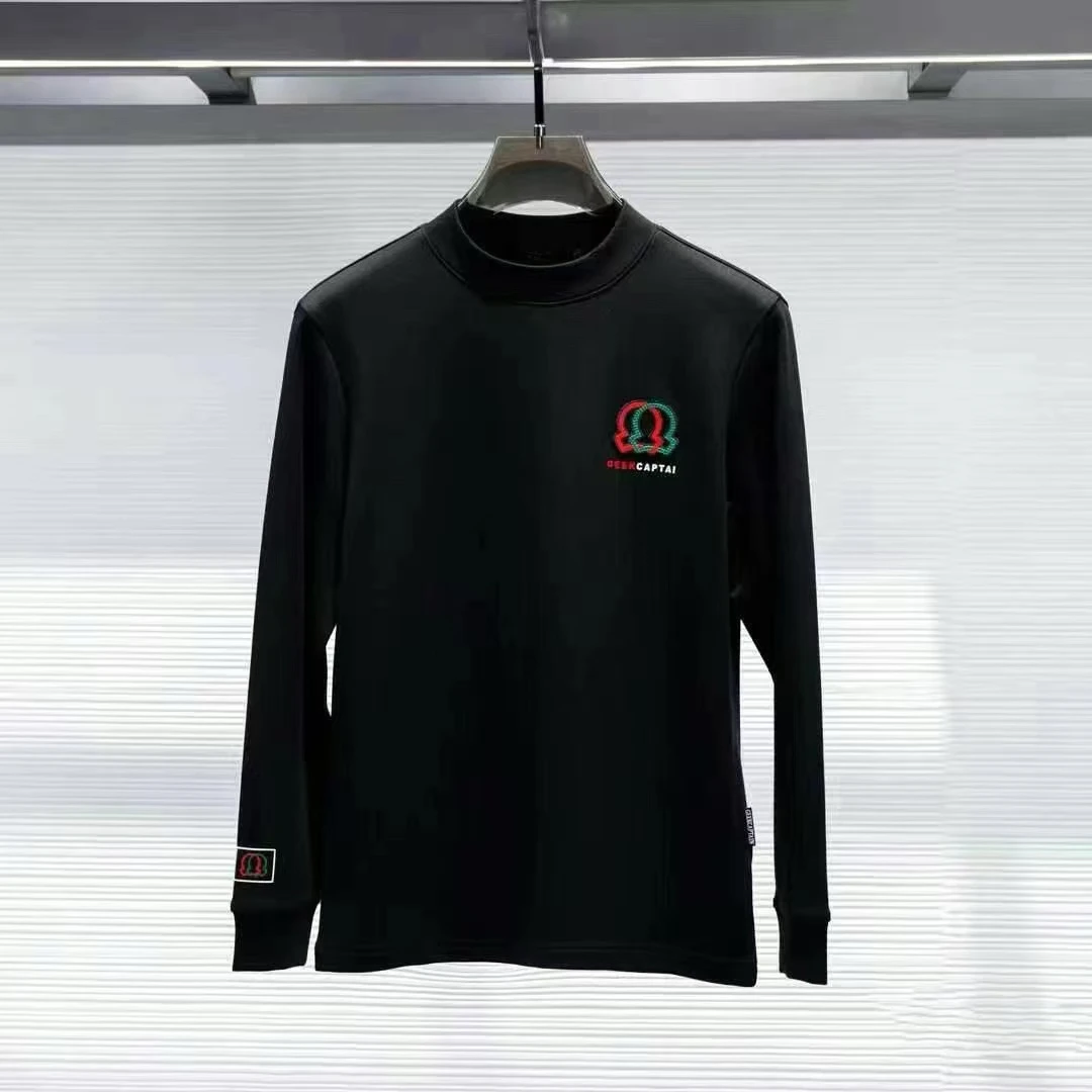 欧货男士秋冬季保暖磨毛休闲百搭日常潮流个性长袖打底衫 2869