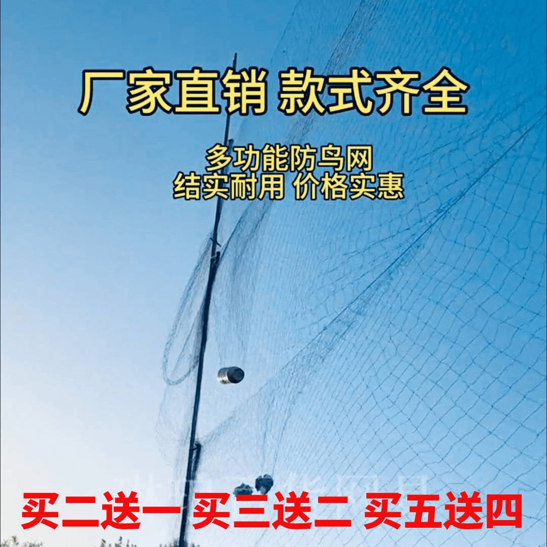尼龙网防鸟网果树户外养鸡兔子养殖网鱼塘养殖防护机场园林专用
