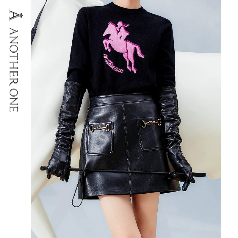 ANOTHER ONE安那迪皮裙半身裙新款A字短裙今年流行爆款