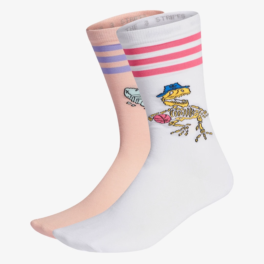 adidas/阿迪达斯正品三叶草男女休闲运动袜子两双装 H32423