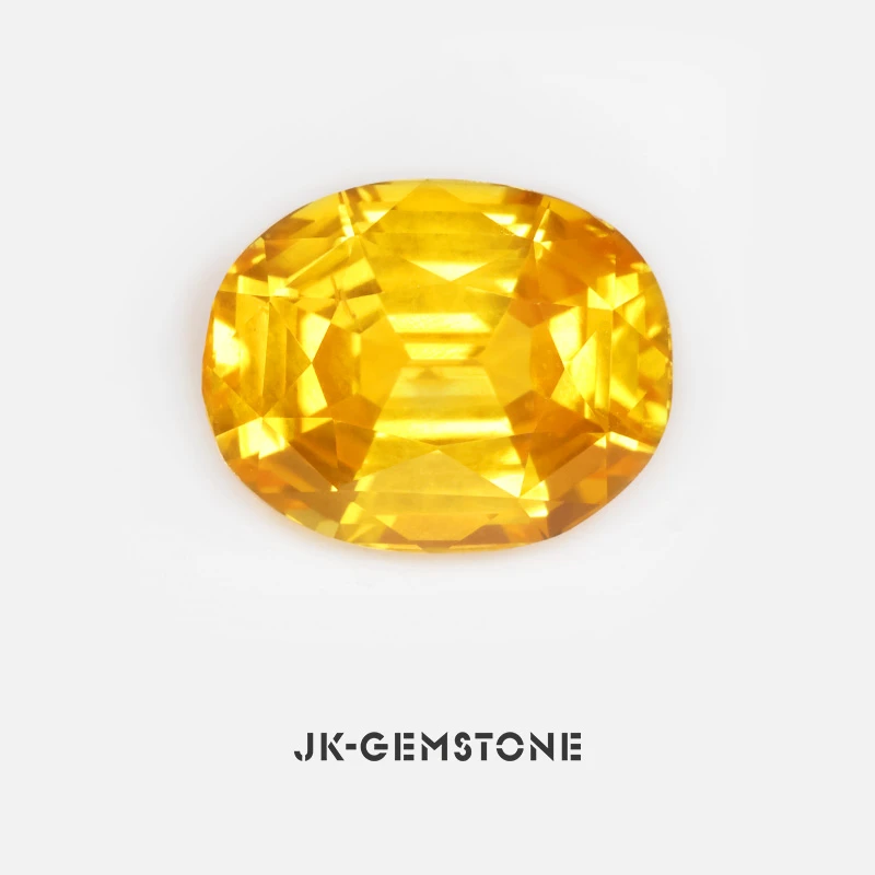 3.70ct传统加热黄色蓝宝石裸石JBH1693