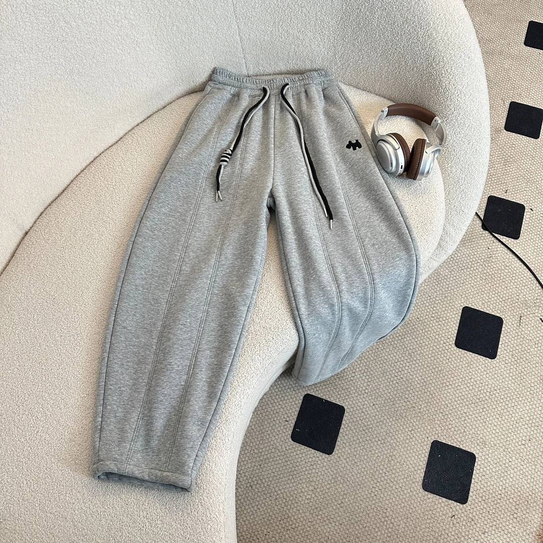 【2024冬装新品】青少年时尚冬季休闲宽松韩版加绒加厚休闲裤HWD050