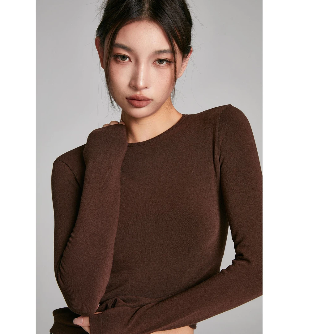 WS45  天衣无缝 高弹打底系列百搭修身上衣气质高级感内搭