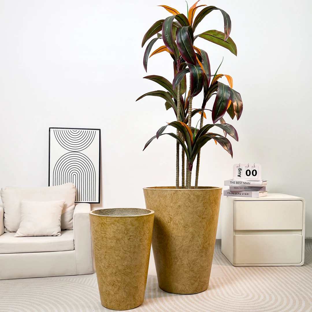 欧式复古花盆阳台庭院花园大口径镁泥花盆