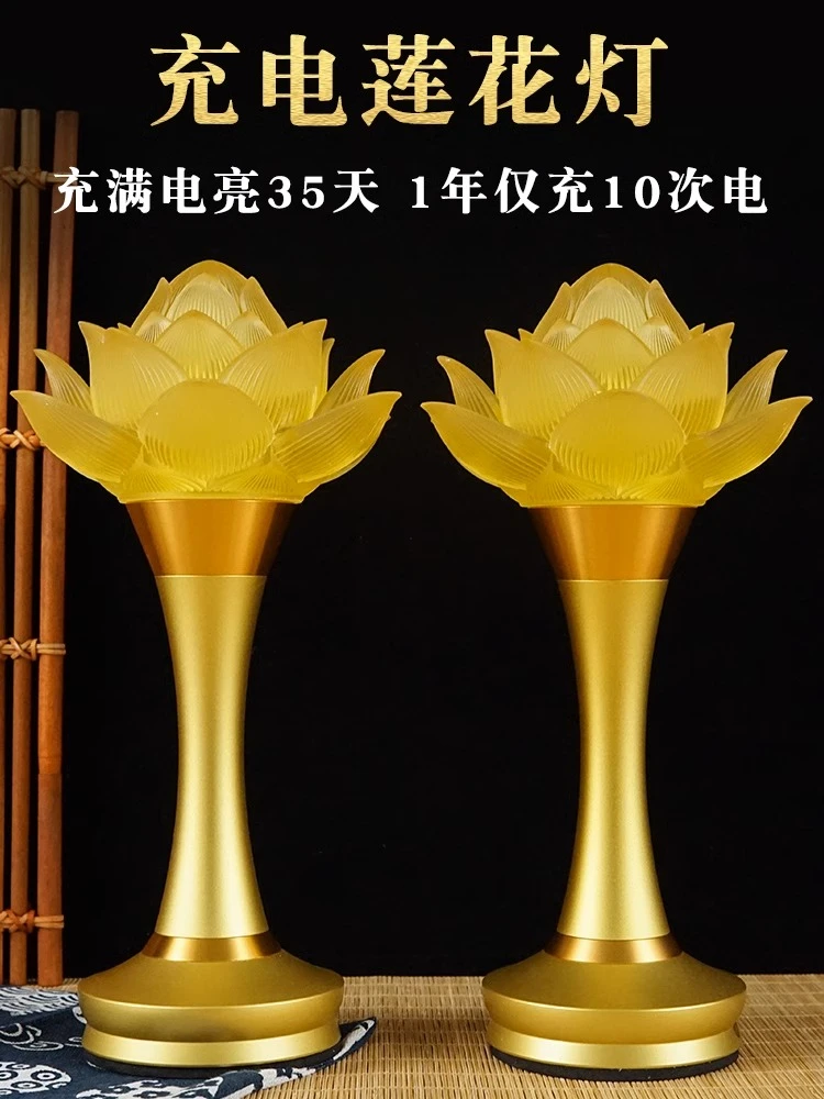 LED莲花灯充电插电荷花灯 可自动调节颜色创意灯