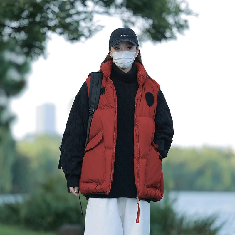 【清仓一件不留】大口袋工装马甲宽松立领保暖马甲外套马甲X