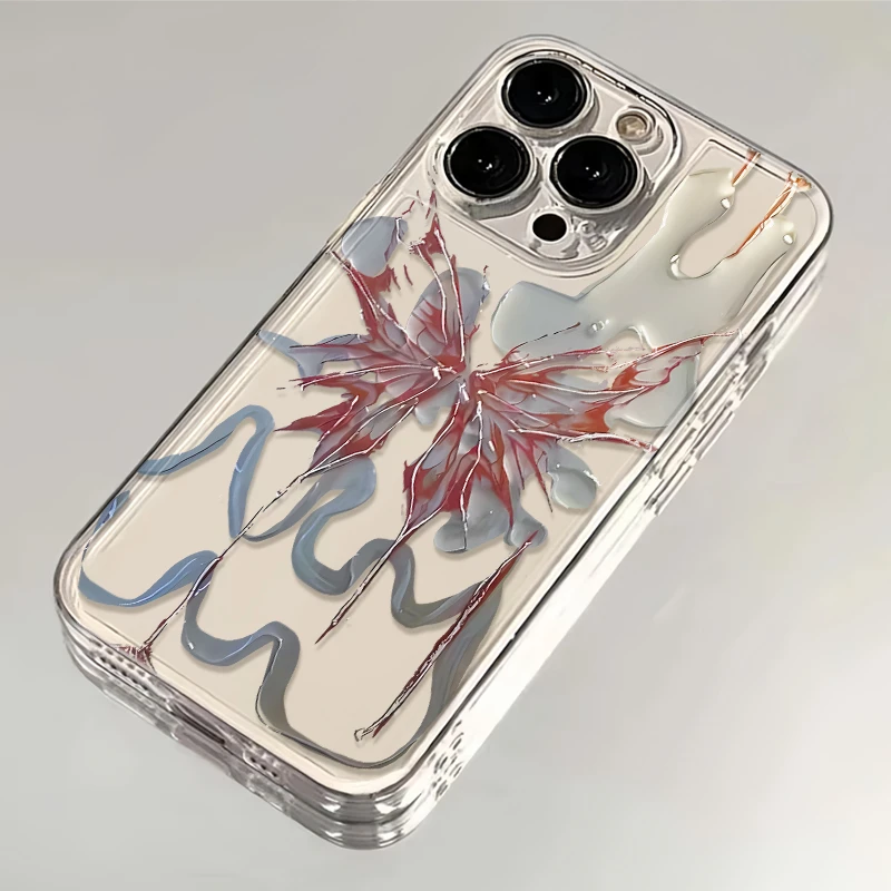 ins高级感红蝴蝶iPhone15苹果14/13/11手机壳12华为vivo小米oppo