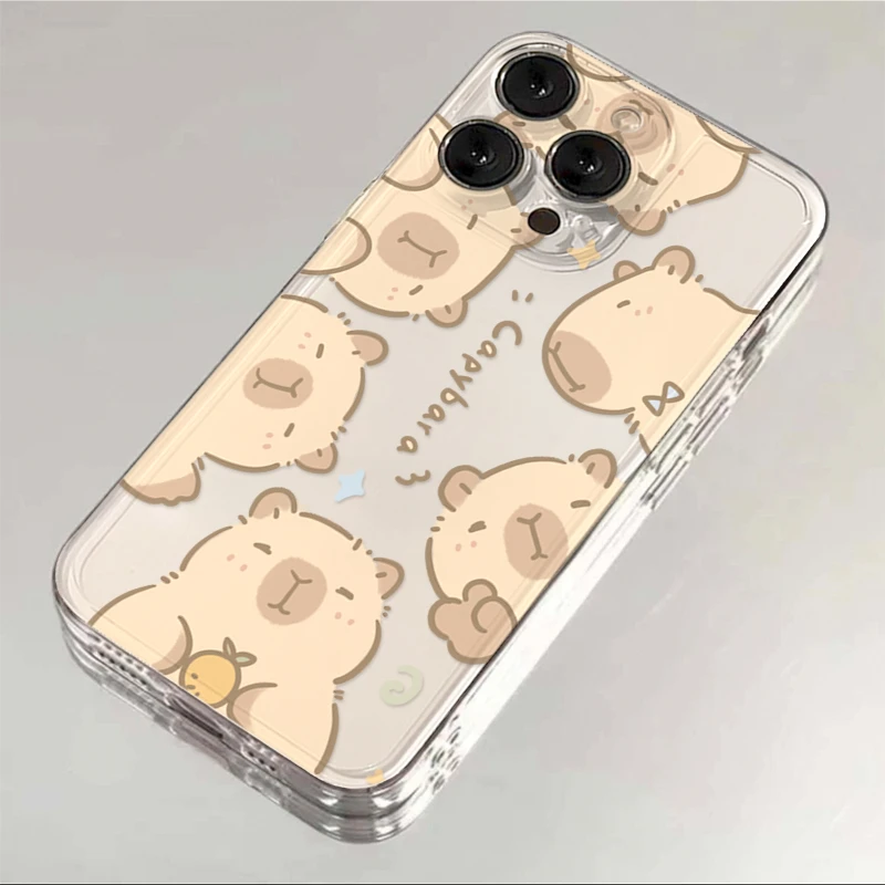 可爱橘子卡皮巴拉iPhone13promax苹果15手机壳14/11小众12卡通XS