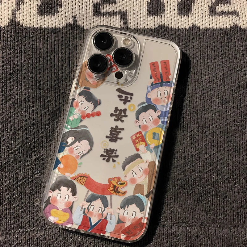 武林外传喜乐iPhone14/13手机壳苹果15透明11软华为vivo小米oppo