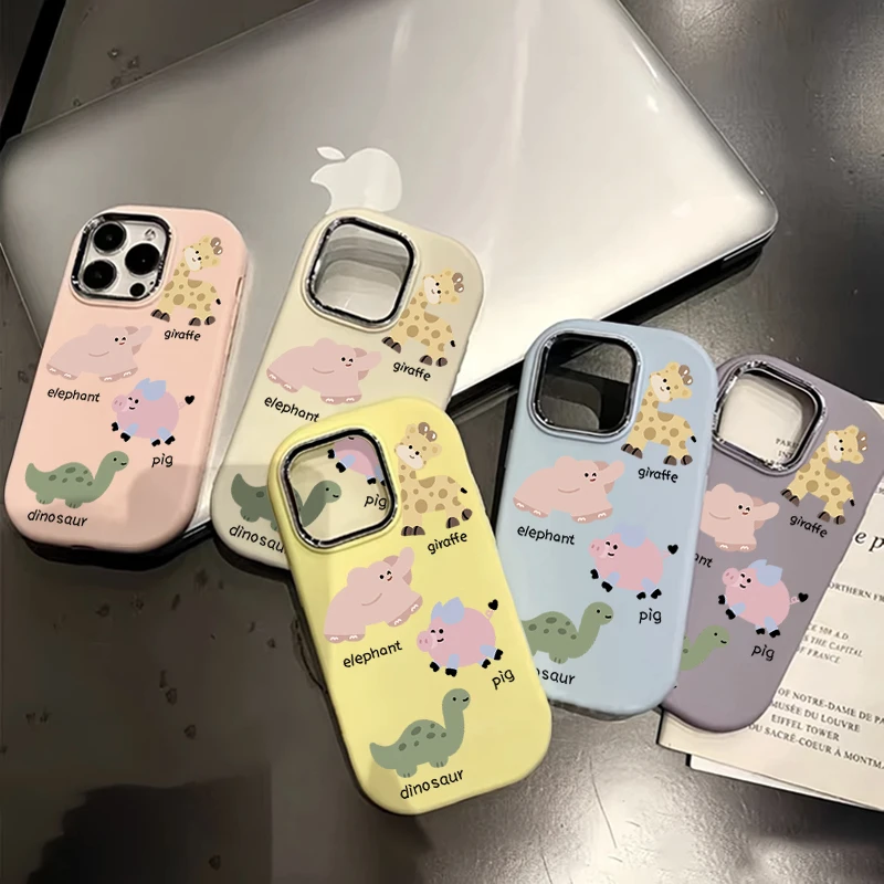 ins可爱动物iPhone13promax手机壳苹果15/14卡通11手机壳12软XSXR