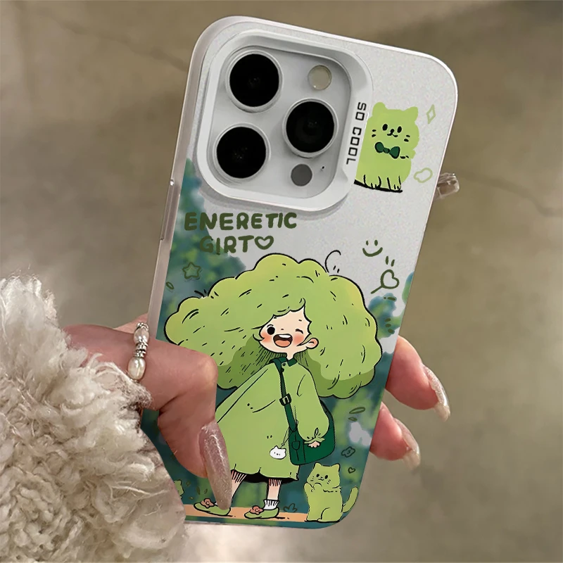 春日卡通女孩iPhone13手机壳14/11苹果15可爱12华为vivo小米oppo