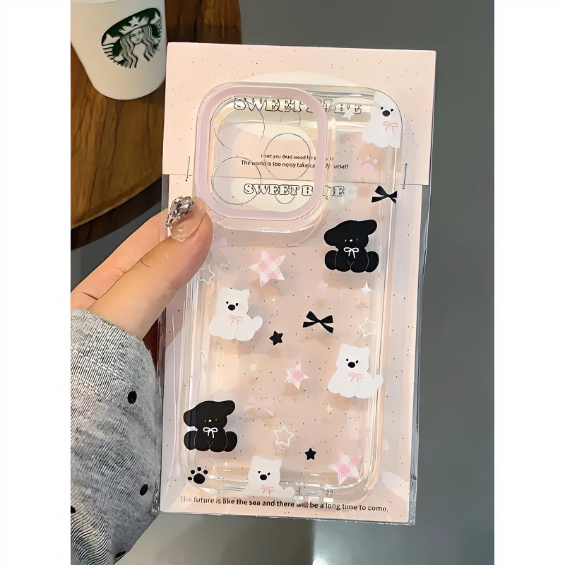 ins风甜酷小狗适用苹果15手机壳iPhone13/14软12华为vivo小米oppo