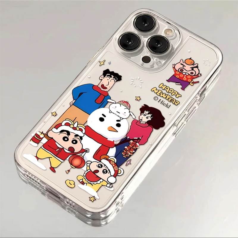 卡通新年小新iPhone15苹果14手机壳13/11全包12华为vivo小米oppo