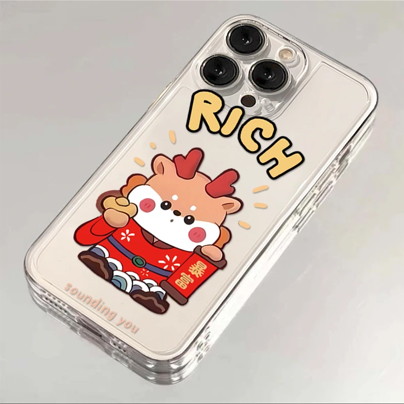 rich暴富卡通龙iPhone15苹果13手机壳12/14软11华为vivo小米oppo