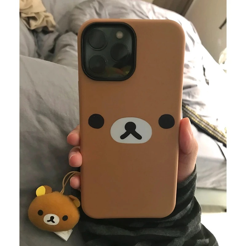 这家壳小红书同款轻松熊适用iPhone15苹果13promax手机壳14亮面11