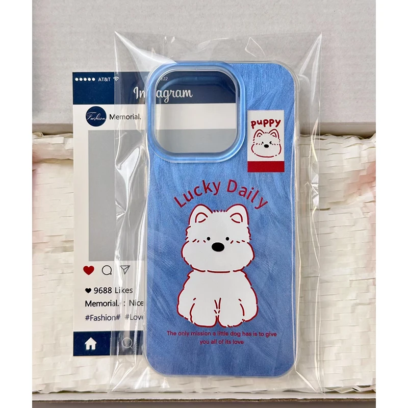 雅天立ins可爱西高地适用苹果15手机壳iPhone13华为vivo小米oppo