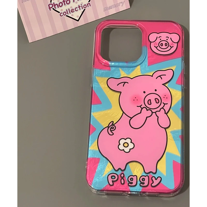 趣味壳可爱搞怪玛莎猪适用iPhone16苹果15手机壳华为vivo小米oppo