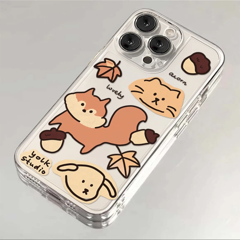 苹果OPPO华为VIVO小米趣味松鼠iPhone15手机壳11/13太空壳12/14软