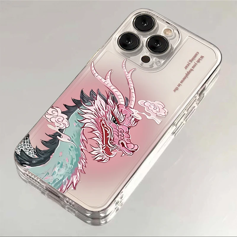 国潮晕染龙iPhone15苹果14手机壳13/12龙年11软华为vivo小米oppo
