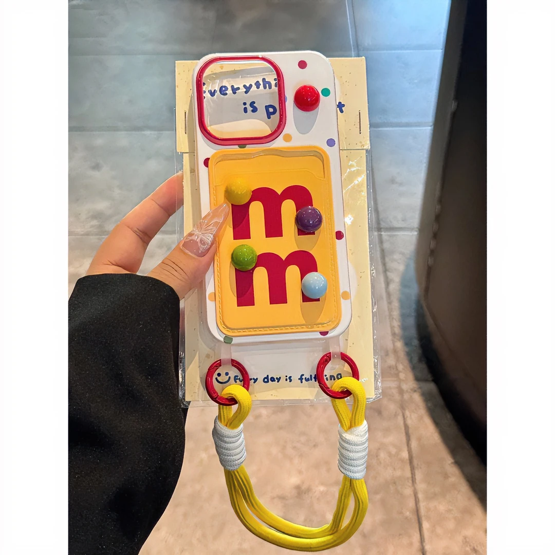 这家壳立体m豆卡包苹果15手机壳iPhone13promax挂绳14新款12/11软