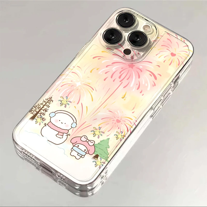 冬日烟花美乐蒂iPhone15苹果13手机壳11/14软壳华为oppo小米vivo