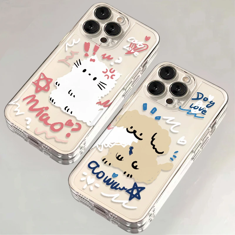 趣味可爱猫狗iPhone15/13苹果14手机壳11情侣12华为vivo小米oppo