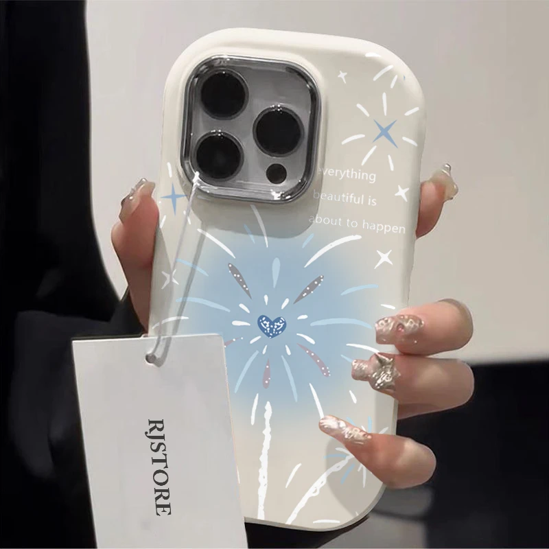 ins小众晕染烟花iPhone13苹果15promax手机壳11/14简约12/XS肤感