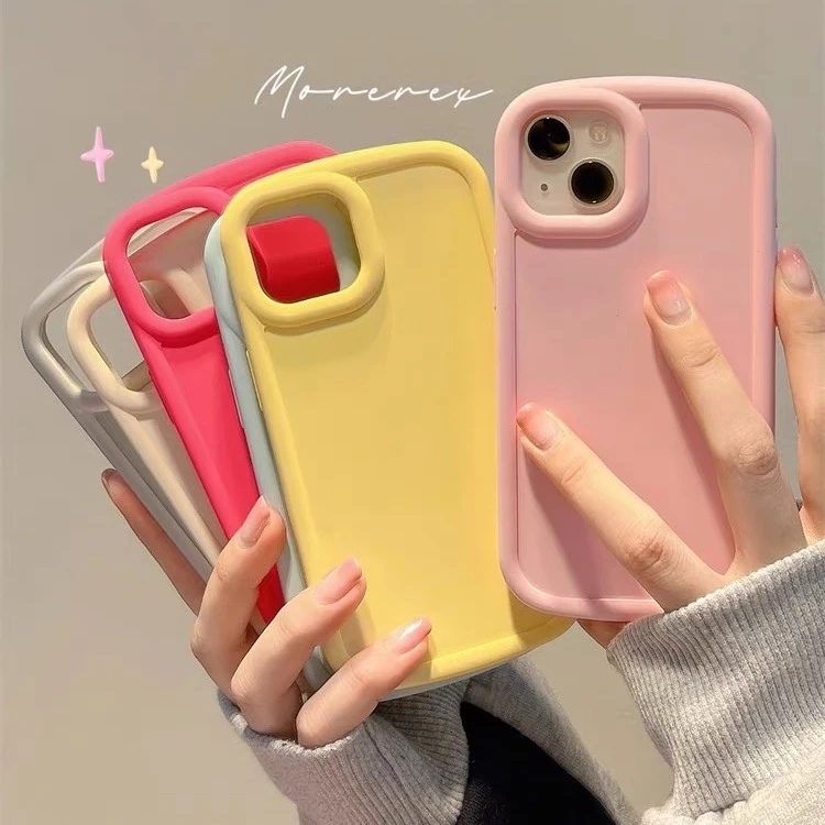 ins多巴胺纯色iPhone14promax手机壳苹果13高级感12/11小众XS软XR