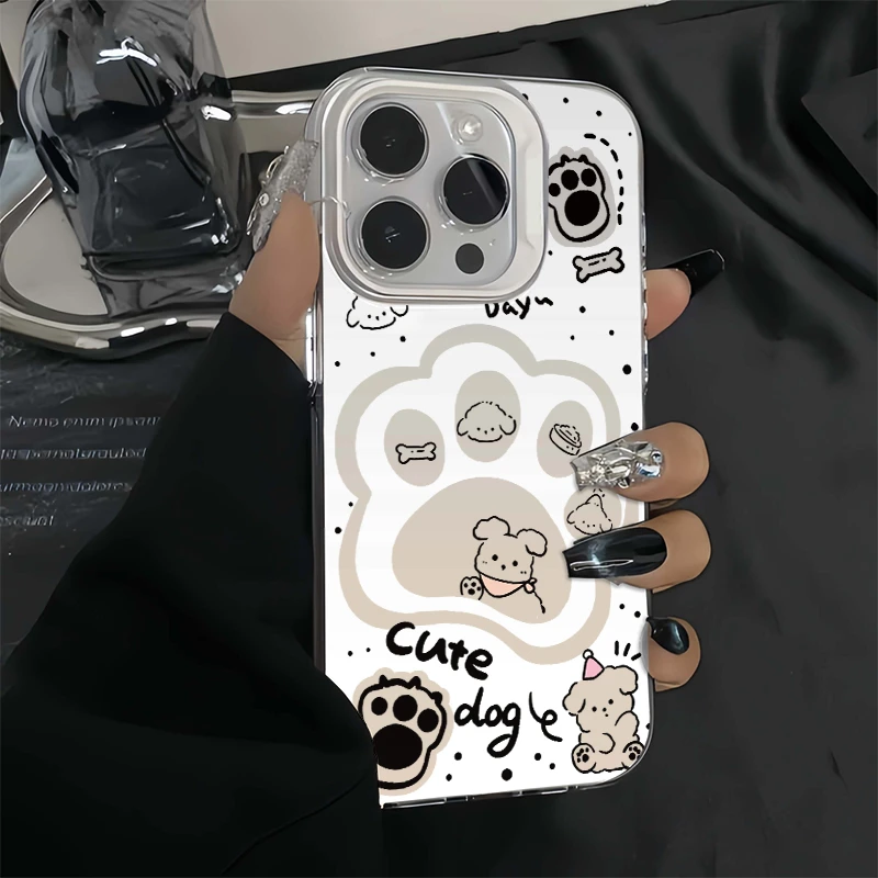 卡通镂空狗爪iPhone13pro苹果15手机壳11创意14华为vivo小米oppo