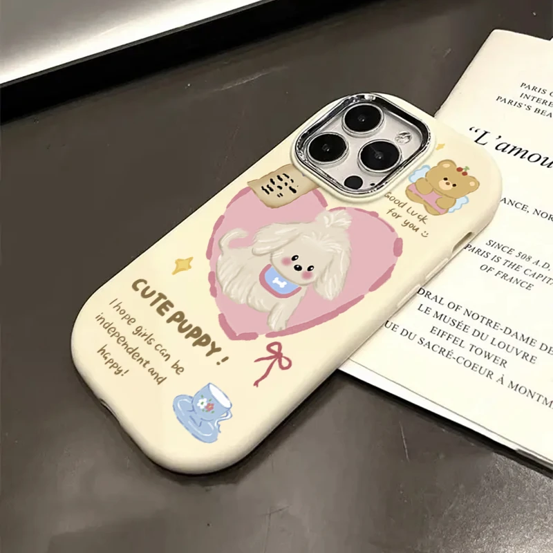 卡通可爱小狗iPhone15苹果13promax手机壳14/11少女12肤感壳XSXR
