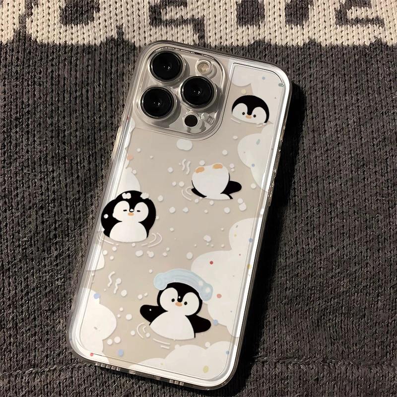 苹果oppo华为vivo小米泡澡企鹅iPhone13手机壳15/14透明12太空壳