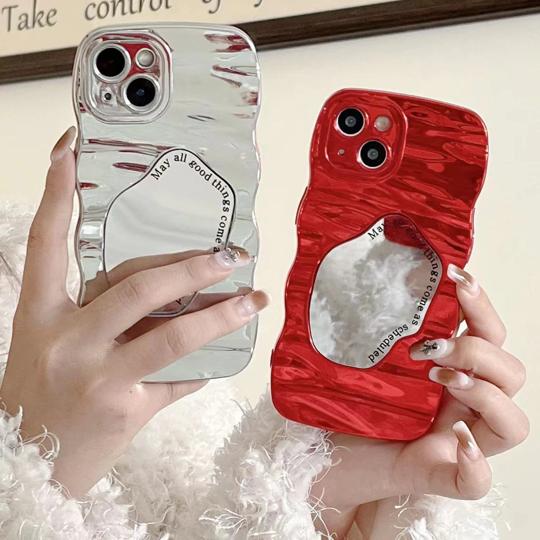 ins高级感电镀镜面iPhone15苹果13promax手机壳14小众12/11全包XR