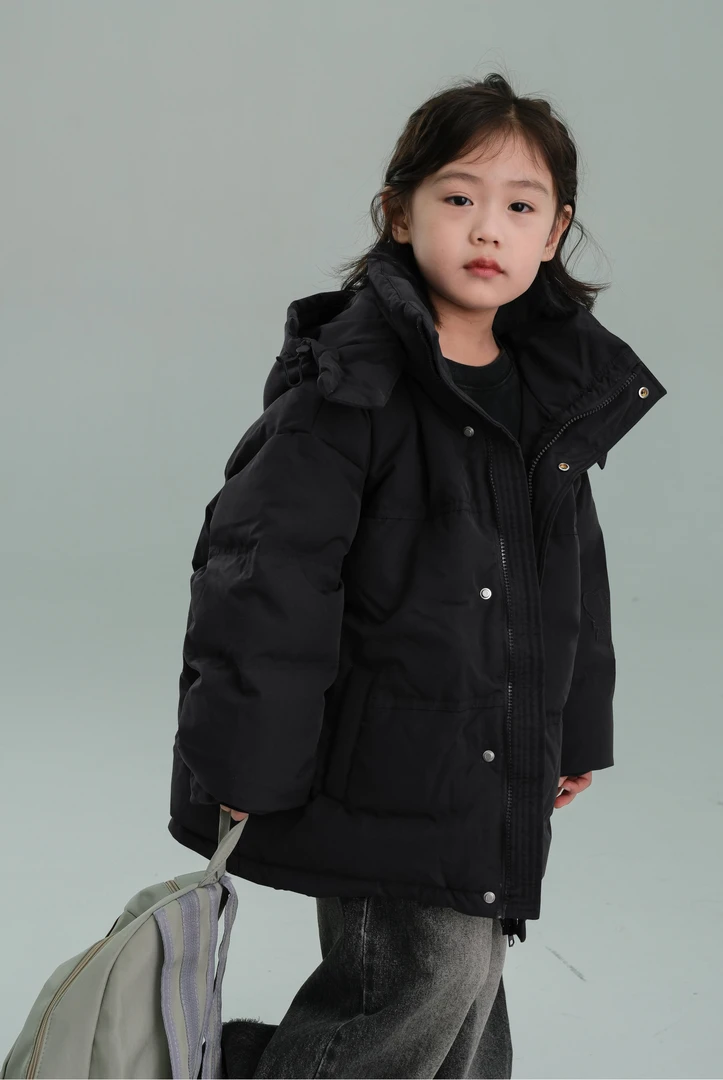 【郝叔童品】Y010儿童冬刺绣羽季新国标白鸭绒短款加厚羽绒服